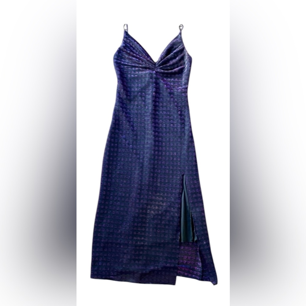 vintage 90s USA shimmery sheer slip dress